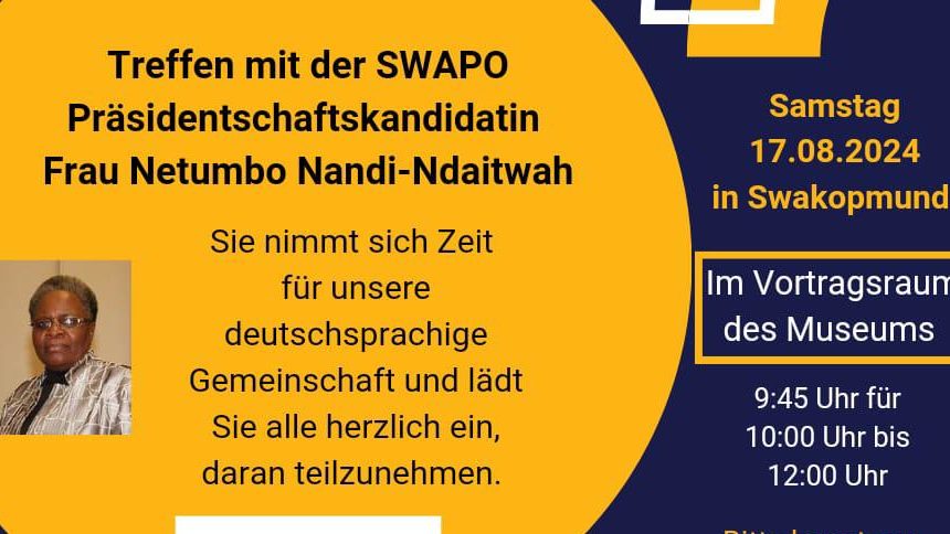 Read more about the article Special meeting with SWAPO presidential candidate Netumbo Nandi-Ndaitwah